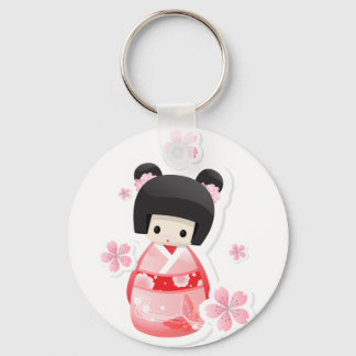 Japanese Geisha Doll - buns series Key Ring