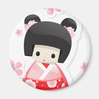 Japanese Geisha Doll - buns series Magnet