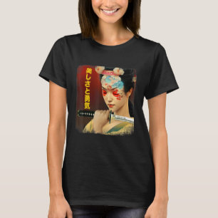 Japanese Geisha Girl Wakizashi Sword Japan Bushido T-Shirt