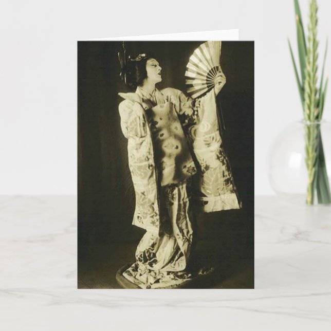 japanese geisha greeting card (Front)