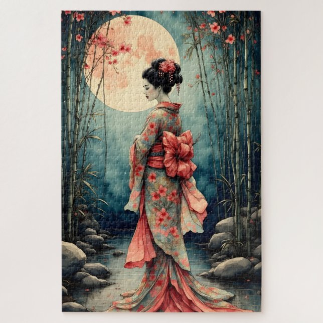 Japanese Geisha Jigsaw Puzzle (Vertical)