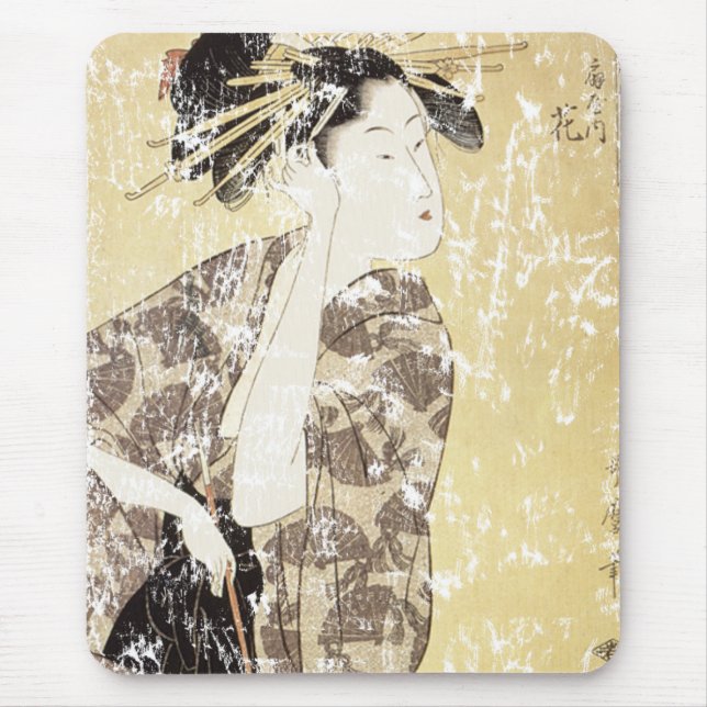 Japanese Geisha Mouse Pad (Front)