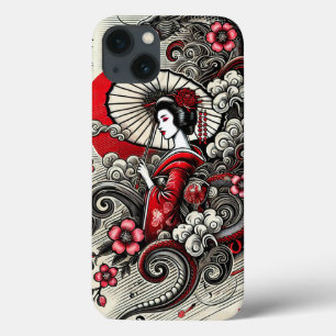 Japanese Geisha Phone Case - Elegant Art Design