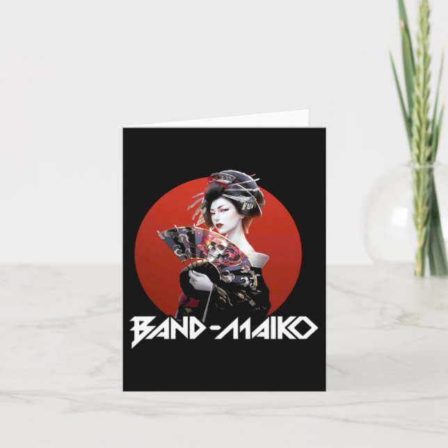 Japanese Geisha Sticker  Card (Front)