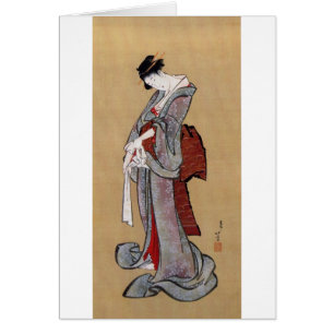 Japanese Geisha Woman, Hokusai, Ukiyo-e