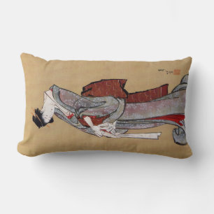 Japanese Geisha Woman, Hokusai, Ukiyo-e Lumbar Cushion