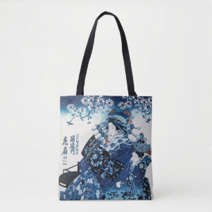 Japanese Geisya Woman, Kuniyoshi, Ukiyo-e Tote Bag