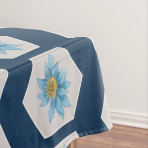 Japanese Geometric Lily Flower Pattern  Tablecloth