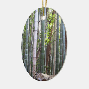Japanese Giant Bamboo Forest, Sagano, Kyoto, Japan Ceramic Tree Decoration