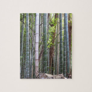 Japanese Giant Bamboo Forest, Sagano, Kyoto, Japan Jigsaw Puzzle