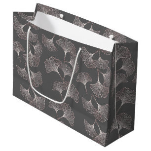 Japanese Ginkgo Leaf Pattern Large Gift Bag