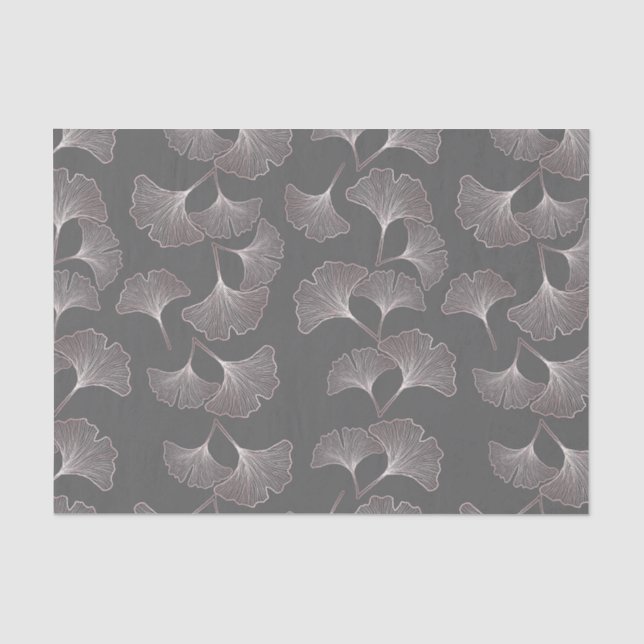 Japanese Ginkgo Leaf Pattern Tissue Paper (Front)