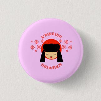 japanese girl 3 cm round badge