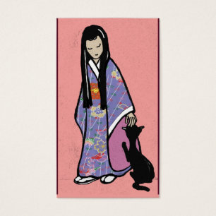 Japanese girl and cat