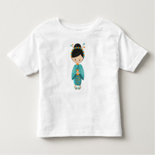 Japanese Girl, Japan, Cute Girl, Blue Kimono Toddler T-Shirt