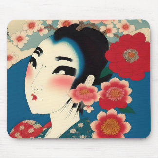 Japanese Girl Mouse Mouse Pad