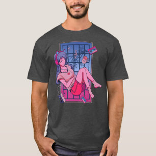 Japanese Girl Music Anime Manga Graphic Art Japan  T-Shirt