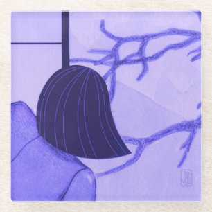 Japanese Girl Winter Classy Glass Coaster