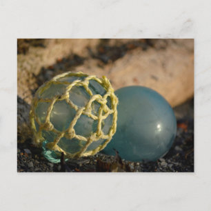 Japanese Glass Fishing Float Postcard
