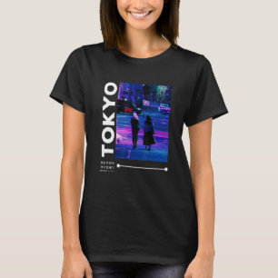 Japanese Glitch Cyberpunk Tokyo Streetwear Aesthet T-Shirt