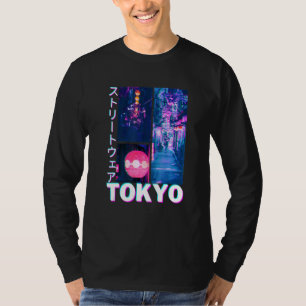 Japanese Glitch Cyberpunk Tokyo Streetwear Aesthet T-Shirt