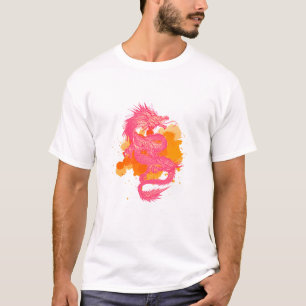 Japanese gold and pink dragon T-Shirt