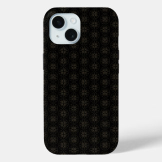 Japanese Gold & Black Pattern iPhone 15 Case