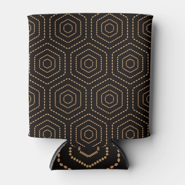 Japanese gold polygon pattern. can cooler (Front)