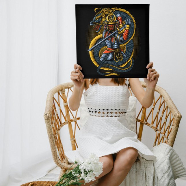 Japanese Golden Dragon and Samurai Warrior  Poster (Creator Uploaded)