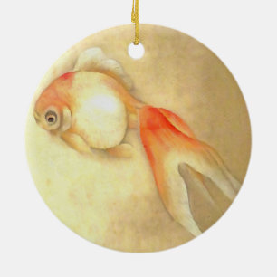 Japanese Goldfish Ceramic Ornament