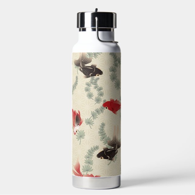 Japanese Goldfish Pattern  Water Bottle (Left)