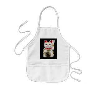 Japanese Good Luck Cat Kids Apron