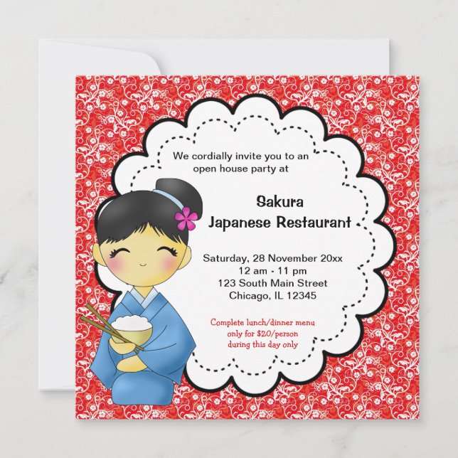 Japanese Grand Opening Invitation (Front)