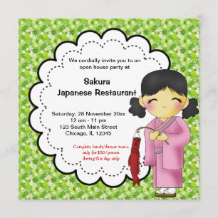 Japanese Grand Opening Invitation