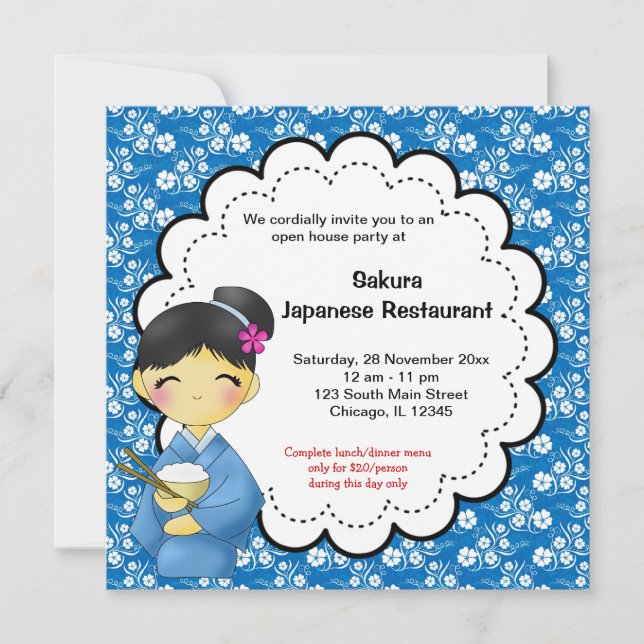 Japanese Grand Opening Invitation (Front)