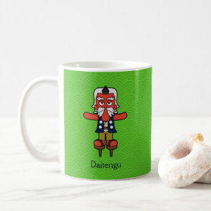 Japanese Great Tengu Warrior: Cartoon Yokai Coffee Mug
