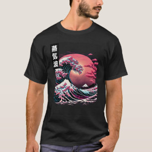 Japanese Great Wave Kanagawa Retrowave Style  3 T-Shirt