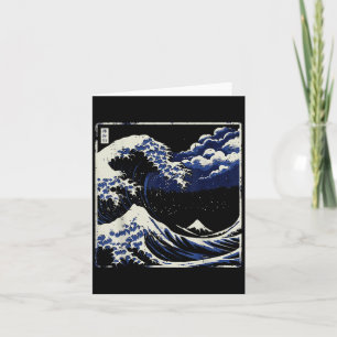 Japanese Great Wave Off Kanagawa Ukiyo-e Art Men W Card