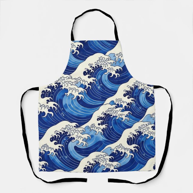 Japanese Great Wave Pattern Ocean  Apron (Front)