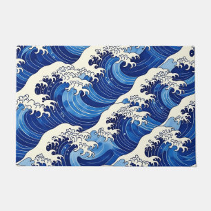 Japanese Great Wave Pattern Ocean Doormat