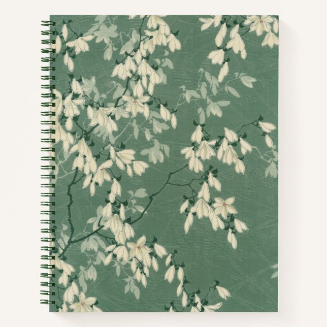 Japanese Green Magnolia 8,5x11" Notebook (Front)