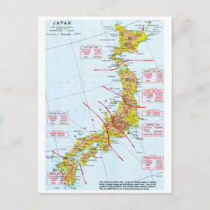 Japanese Ground Forces World War II Map in Japan Postcard