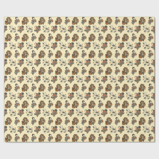 Japanese Halloween Kitsune Pumpkin Yokai Pattern Wrapping Paper