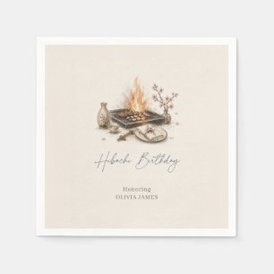 Japanese Hibachi Dinner Birthday Party BBQ Grill Napkin