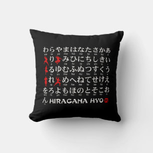 Japanese Hiragana & Katakana table (Alphabet) Cushion