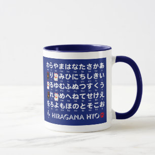 Japanese Hiragana & Katakana table (Lucky Cat) Mug