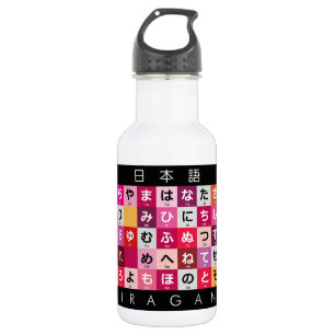 Japanese Hiragana table 532 Ml Water Bottle