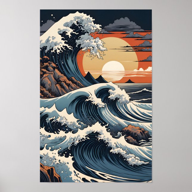 Japanese Hokusai Poster (Front)