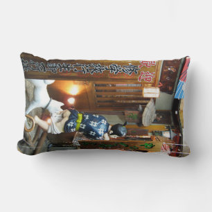 Japanese Humour - Dog Pulling Pants Down Lumbar Cushion