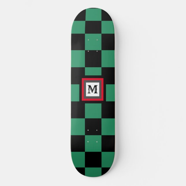 Japanese Ichimatsu Chequered Pattern Skateboard (Front)